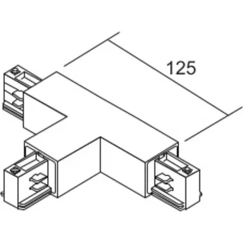 Bodové svítidlo Ivela T-spojka LKM DALI, bílá, ochranný vodič vlevo, 3fázová - Doprava zdarma