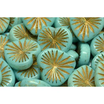 Korálek Korálky Kiwi Srdíčka č.4744 (18x18mm)