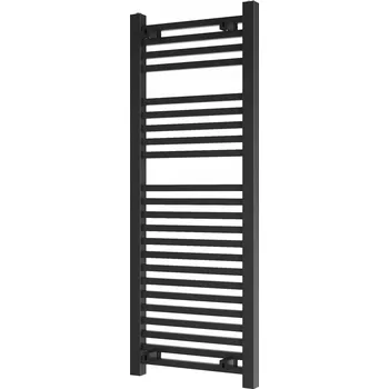 Radiátor KOUPELNOVÝ RADIÁTOR ČERNÝ ŽEBŘÍKOVÝ 120x45 cm MODERNÍ OTOPNÉ TĚLESO BERGEN