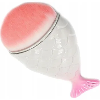 Kosmetický štětec Štětec rybka na zaprášení a make-up zlato-růžový
