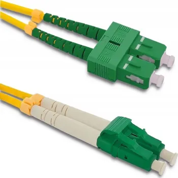 Síťový kabel Optický patchcord Qoltec 3 m žlutý 54037