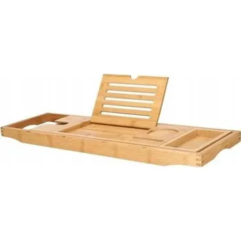 Koupelnový nábytek Bambusová police do vany, nastavitelná 75-110 cm