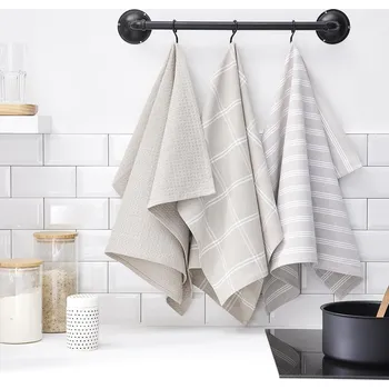 Utěrka Today Bavlněné utěrky ON, 3 kusy, béžová barva, 50 x 70 cm