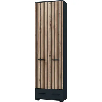 Šatní skříň ZEMURA šatní skříň, dub Artisan/antracit