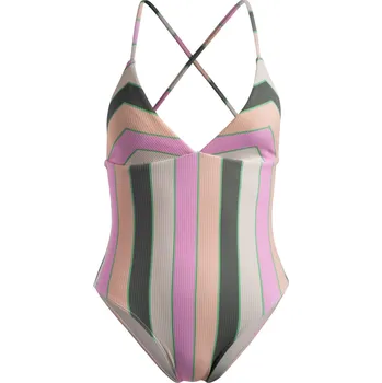 Dámské plavky Dámské Jednodílné plavky ROXY VISTA STRIPE ONE PIECE ERJX103639-GNY3 – Multicolor S
