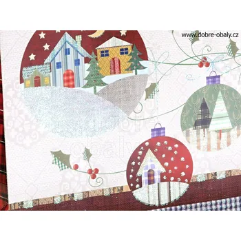 Dárková taška Vánoční papírová dárková taška M - 001762 - Vánoční papírová dár