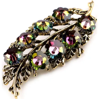 Brož Brož s broušenými kamínky list