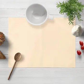 prostírání Bavlněné keprové prostírání na stůl KEP-002 Vanilkové 30x40 cm