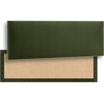 Obraz Čalouněný nástěnný panel obdélník Velur - Khaki 100x20 cm