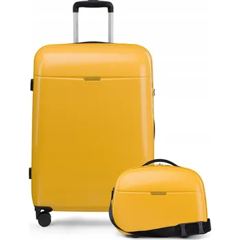 PUCCINI Sada CESTOVNÍCH KUFRŮ Střední + Kufřík PC Polykarbonát 2v1