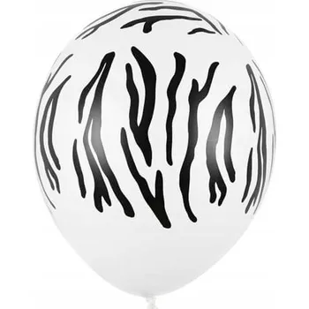 Balónek Balónky zebra s proužky safari 30 cm 3 ks