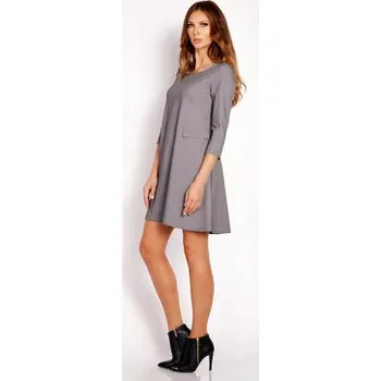 Dámské šaty Awama Každodenní šaty L005 Šedá Basic Fit M