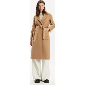 Dámský kabát MAX&Co. Vlněný kabát Runaway 2418011024200 Hnědá Regular Fit 42