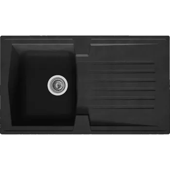 Nerezový dřez Dřez s 1 vaničkou a odkapávací plochou Stradour Černá (86 x 50 cm)