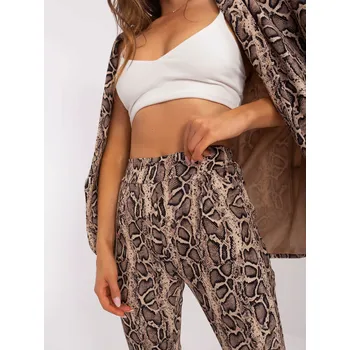 Dámské kalhoty DHJ kalhoty SP 13926 3.67P černá a béžová L