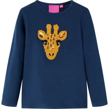 Chlapecké tričko Dětské tričko s dlouhým rukávem námořnicky modré 104