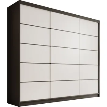 Šatní skříň ADRK Šatní skříň posuvná ANDY BW 250, bílá/černá