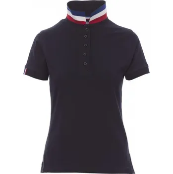 Dámské tričko Payperwear Dámská polokošile Nation s vlajkou na vnitřní straně límečku Barva: modrá námořní - Francie, Velikost: L