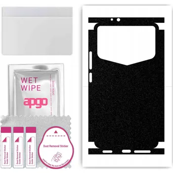 Pouzdro na mobilní telefon Fólie na ZÁDA + BOKY pro Xiaomi Redmi K70 Pro imitace kůže Lamb - Černá Pastelová Matná