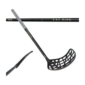 Florbalová hůl Fat Pipe RAW 29 LOW KICK CTRL SLICKS Florbalová hůl černá, Pravá (pravá ruka dole), 104cm (=114cm)