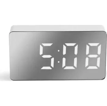 Hodiny Mini digitální LED hodiny 7,2 x 4 x 1,8 cm Moderní stolní budík s USB napájením Čitelný displej Funkce odložení buzení ABS plast Kompaktní