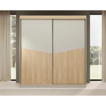 Šatní skříň ADRK Šatní skříň posuvná ATSON OGB, dub/šedobéžová Šířka (cm): 200