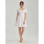 Mini šaty s balonovými rukávy - L - House - bílý - 713EZ-00X