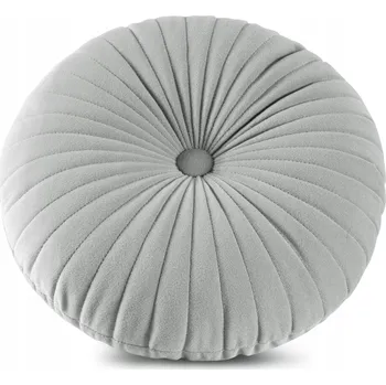 Polštář Dekorační povlak na polštář VELVET 40 Eurofirany stříbrný kulatý