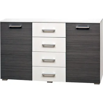 Komoda TANGER kombinovaná komoda, bílá/dakar