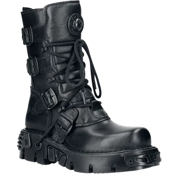 Pánská zimní obuv Boty z New Rock - Nomada Black - Muži - černá