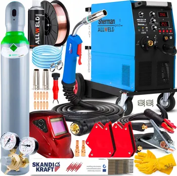 Svářečka INVERTOROVÁ SVÁŘEČKA SHERMAN MIG 261M/4R MAG MMA 400V 230V 4X4 IGBT SADA