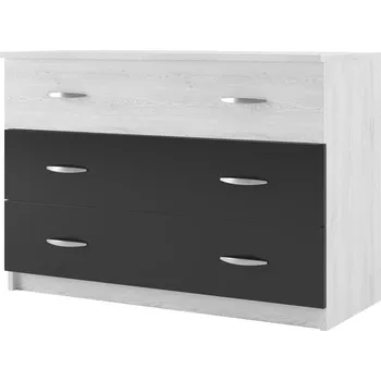 Komoda ESSEX zásuvková komoda, antracit/light artwood