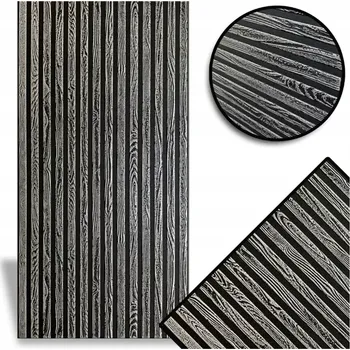 PS obklad Lamela Černo-stříbrná (1000 x 500 mm - 0,5 m2)