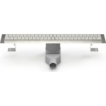 Lineární nerezový žlab 650 mm,boční D50,medium mat
