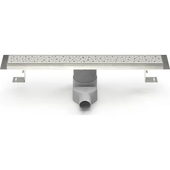 Lineární nerezový žlab 850 mm,boční D50,square mat