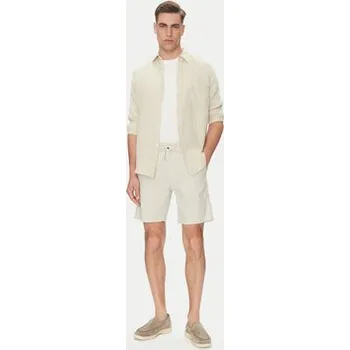 BOSS Šortky z materiálu 50536863 Béžová Tapered Fit 34