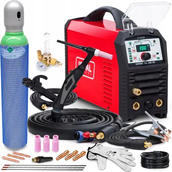 Svářečka INVERTOROVÁ SVAŘOVNA IDEAL TIG 200 DC MMA PULS 230V 200A HF IGBT SADA 4M