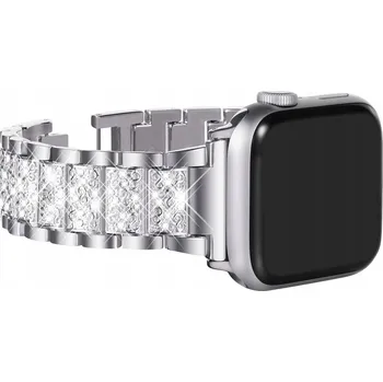 Náramek Náramek NewWays pro Apple, stříbrný, z nerezové oceli, iWatch 38 - 42 mm