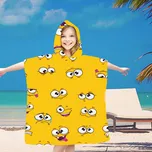 Dětské pončo SMILE žluté 60x90 cm