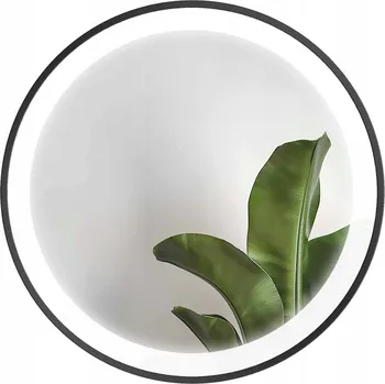 Zrcadlo KULATÉ ZRCADLO GALAXY ČERNÝ RÁM LED Průměr 90 cm do Koupelny