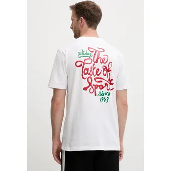 Bavlněné tričko adidas Food Sauce Graphic Tee JM6464 bílá 00X, vel. M