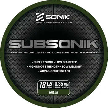 Sonik Vlasec Subsonik Green 3000m - Sonik Vlasec Subsonik Green 3000m 0,35mm 18lb