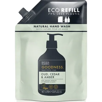 Mýdlo Baylis & Harding Goodness - Oud, Cedr & Ambra Náhradní náplň tekutého mýdlo na ruce, 1000 ml