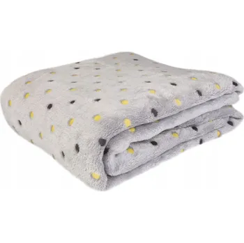 Prostěradlo Deka z mikrovlákna Neon 200x220 cm, šedá s puntíky