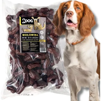 Pamlsek pro psa Psí pamlsek MINI KLOBÁSKY PARKY Z HOVĚZÍHO MASA 1 kg přírodní pochoutka