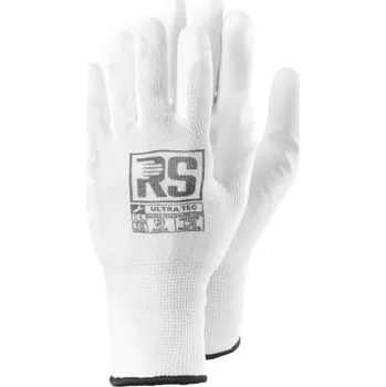 Pracovní rukavice RS ULTRA TEC rukavice tkané z bílého nylonového vlákna - velikost 8 M