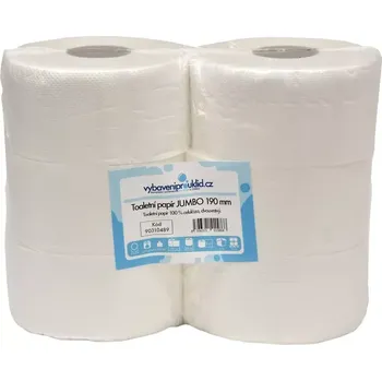 Toaletní papír vybaveniprouklid.cz Jumbo toaletní papír 190 mm, 2 vrstvy, 75% recykl, návin 100 m - 6 ks