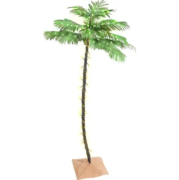 Vánoční stromek Palma s 96 teplými bílými LED diodami 180 cm