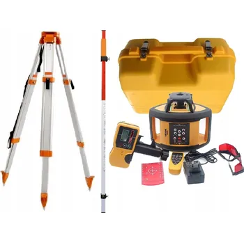 Měřící laser ROTAČNÍ STAVEBNÍ LASEROVÝ NIVELÁTOR VEVOR NL520 S PŘIJÍMAČEM ČERVENÝ