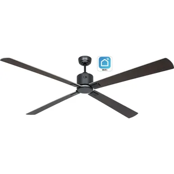 Stropní ventilátor CasaFan 952411W Eco Neo III WiFi, stříbrná a wenge, stropní ventilátor Dálkové ovládání